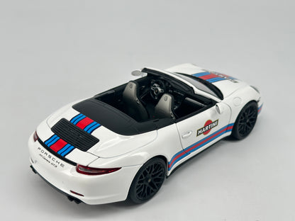 WSW 1/18 Porsche 911 GTS Martini Simulation Model Car Ornaments Birthday Gift