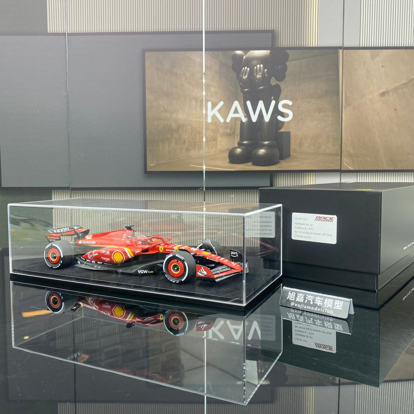 looksmart 1/18 Ferrari SF-24 2024 Saudi Grand Prix F1 third place No. 16 Leclerc
