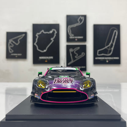 TopSpeed 1/18 Aston Martin Vantage GT3 Evo #44 Magnus Racing Black/Purple Livery (TS0690)