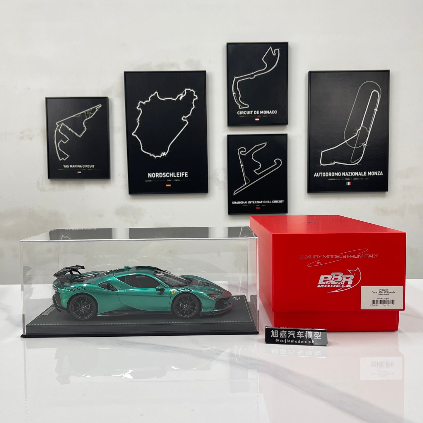 BBR 1/18 Ferrari SF90 XX Stradale – Jewel Green Metallic (P18237O)