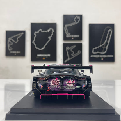 TopSpeed 1/18 Aston Martin Vantage GT3 Evo #44 Magnus Racing Black/Purple Livery (TS0690)