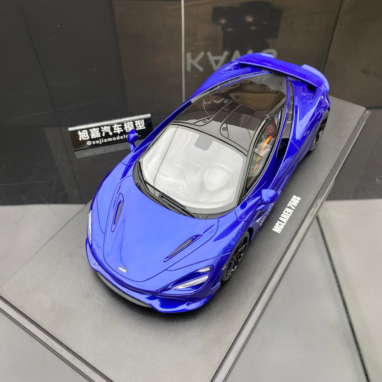 GT Spirit 1/18 McLaren 750S Coupe Blue Supercar Limited Edition Car Model Ornament