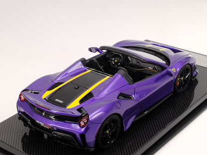 DINOMDOEL 1/18 Ferrari 488 PISTA SPIDER Purple Simulation Model Car FPS003B
