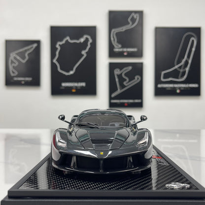 BBR 1/18 Ferrari LaFerrari Alloy Full Opening Carbon Fiber Leather Case Version Black BBR182244CH