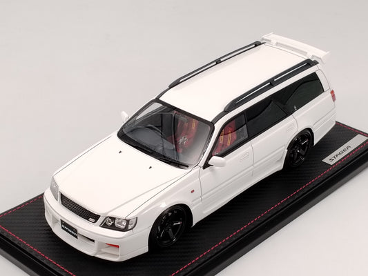 Ignition Model 1/18 Nissan STAGEA 260RS WGNC34 with engine white simulation car model