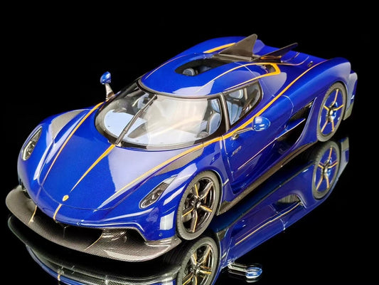 Frontiart 1/18 Koenigsegg Jesko Absolute Edition Carbon Blue, limited to 100 units worldwide.