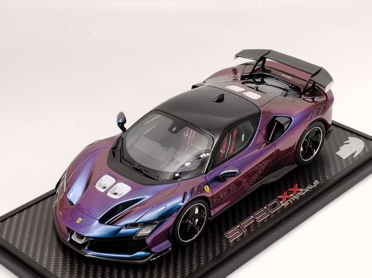BBR 1/18 Ferrari SF90 XX Stradale Color-Changing Purple Resin Model Car P18237CHA1