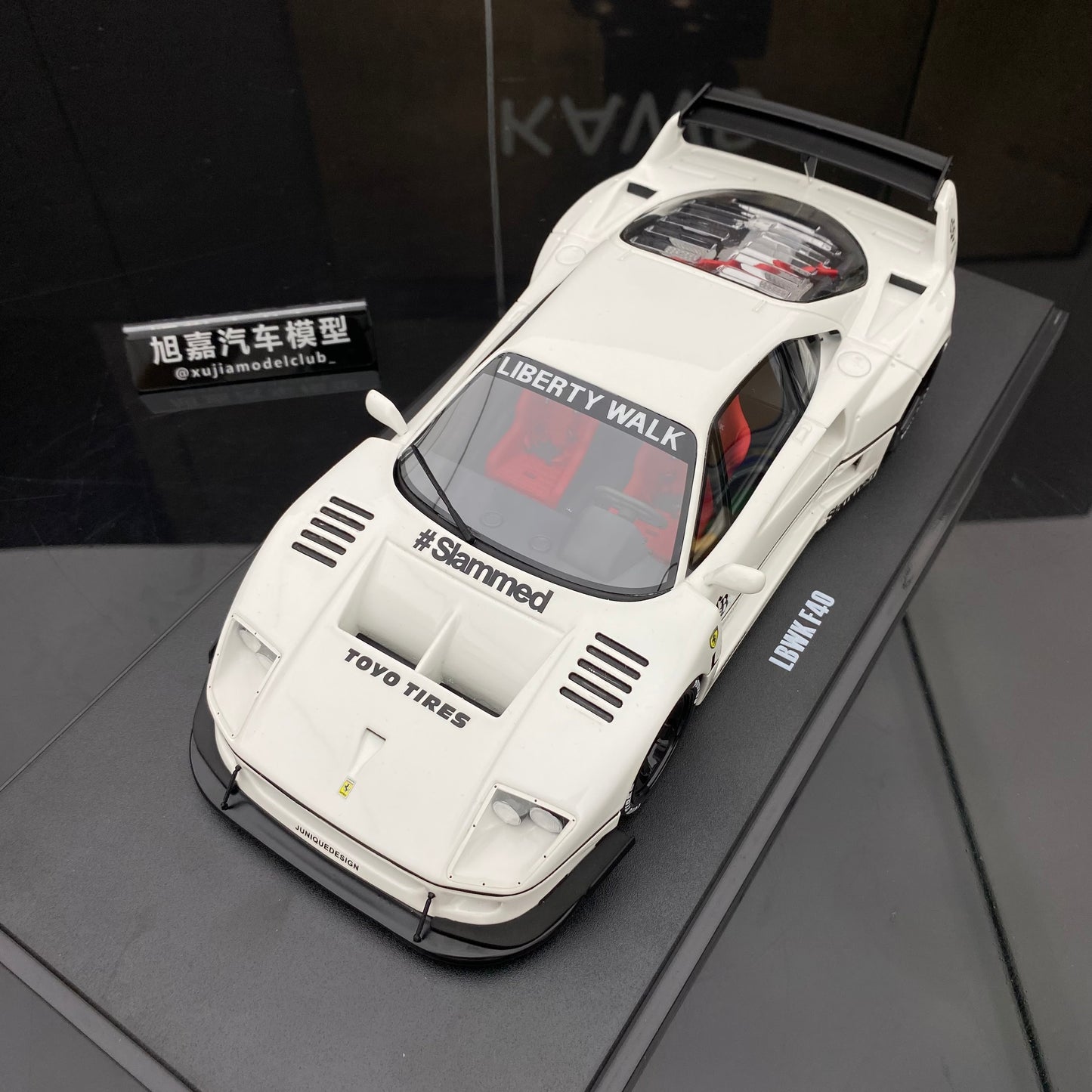 GT Spirit 1/18 Ferrari F40 white simulation car model collection ornaments