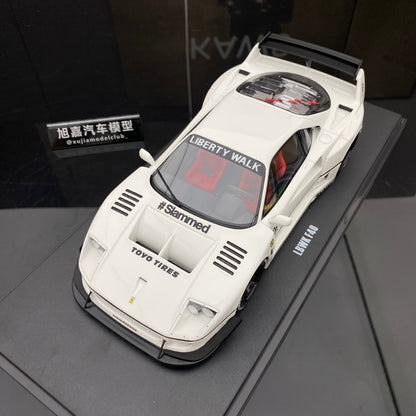 GT Spirit 1/18 Ferrari F40 white simulation car model collection ornaments