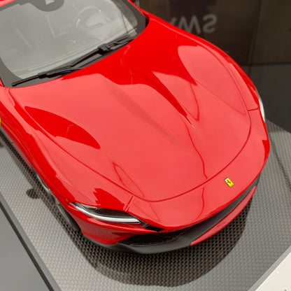Amalgam 1/12 Ferrari Roma Standard Red Ferrari Roma Simulation Car Model Ornaments