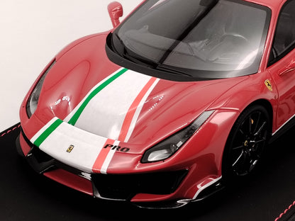 BBR 1/18 Ferrari 488 PISTA PILOTI Red Scale Car Model