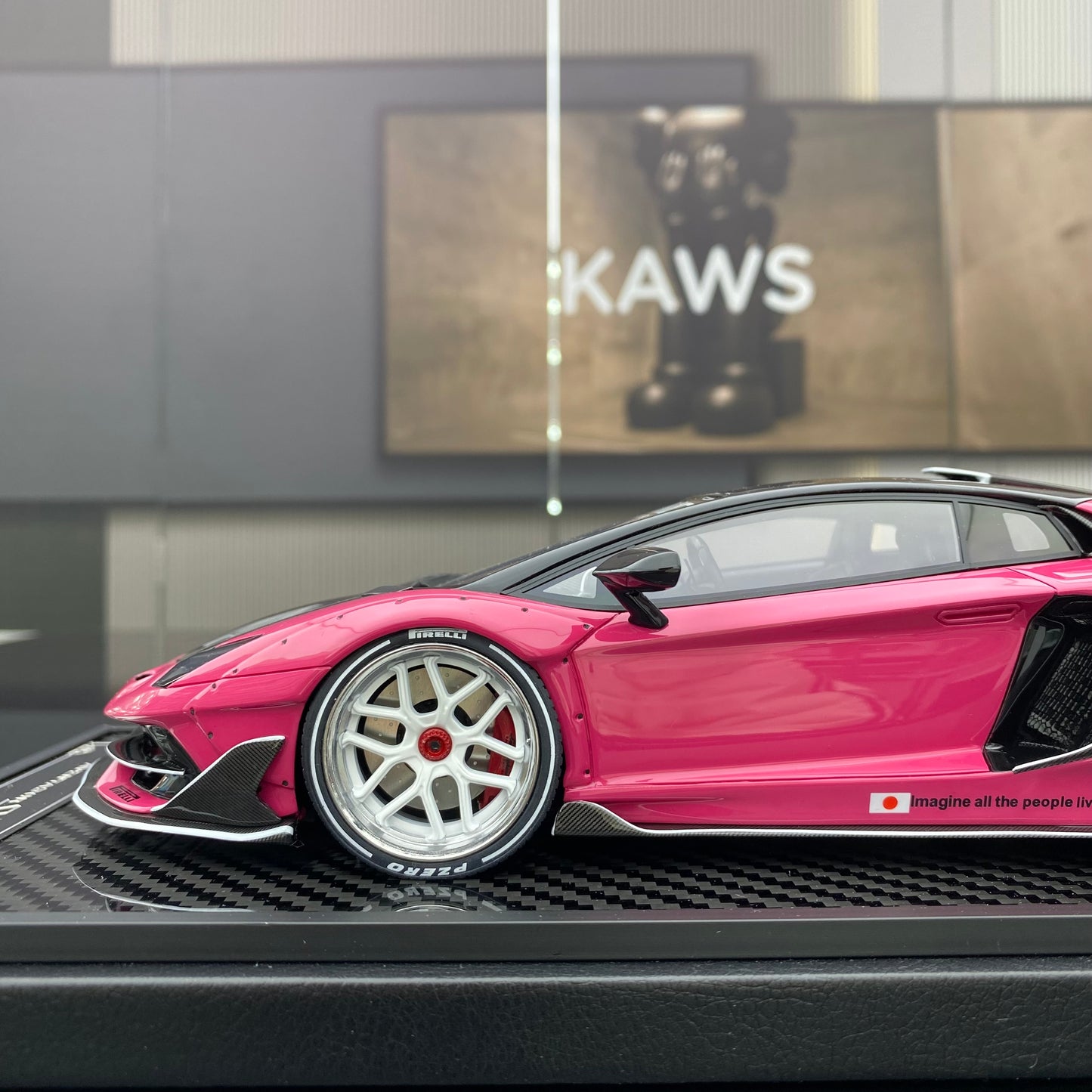 VIP 1/18 Lamborghini SVJ wide body modified car model ornament