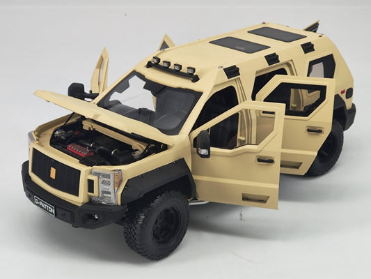 kengfai 1/18 George Patton beige alloy model car birthday gift ornaments