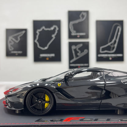 BBR 1/18 Ferrari LaFerrari Alloy Alloy Full Opening Leather Sole Black Knight BBR182244