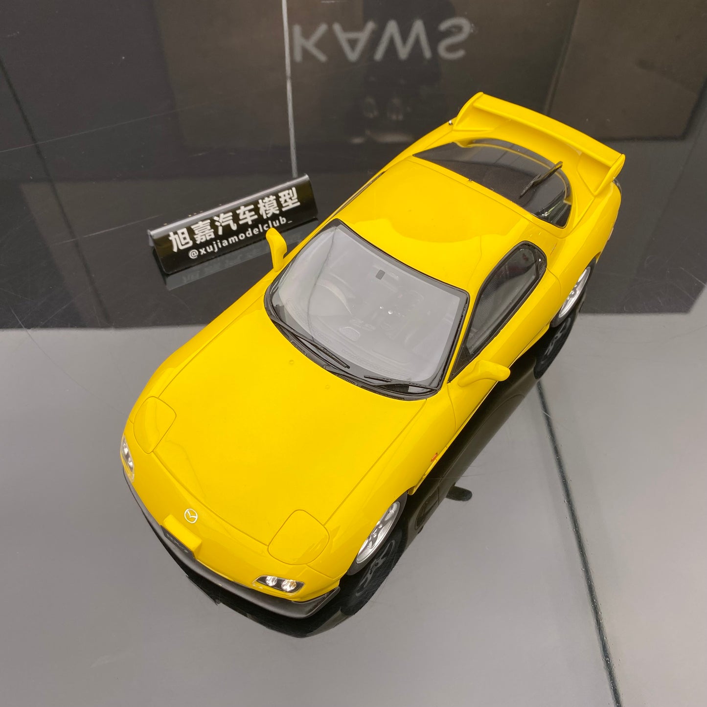OTTO 1/18 Mazda RX7 FD TYRE R yellow limited edition car model ornament gift