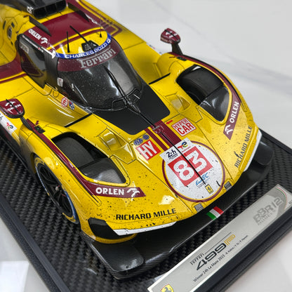 BBR 1/12 Ferrari 499P Le Mans 2025 - Ye Yifei's championship sprint in dirty form - Le Mans #83 - BBR1228Cdirty