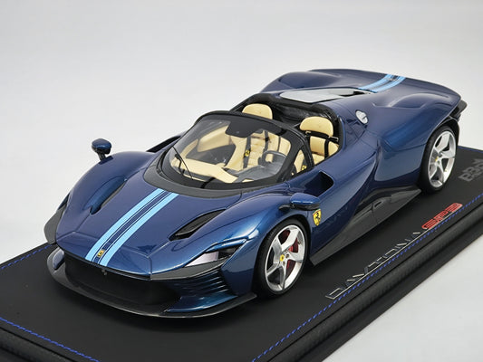 BBR 1/18 Ferrari sp3 Abu Dhabi blue with flower pattern limited edition car model P18214F1