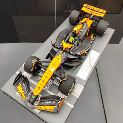 MINICHAMPS 1/18 McLaren FORMULA 1 TEAM MCL38 - LANDO NORRIS black and orange paint
