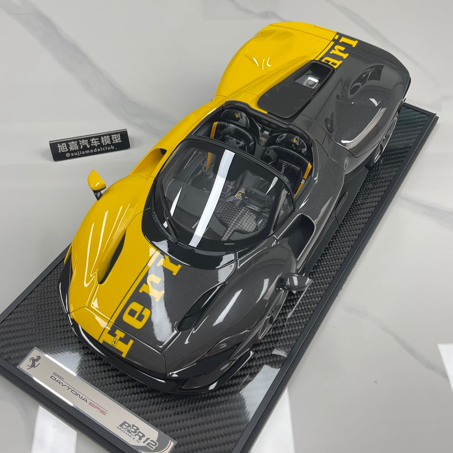 BBR 1/12 Ferrari SP3 Daytona 599+1 Spider Modena Yellow BBR1217O