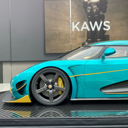 FRONTIART FA 1/8 Koenigsegg Agera RSR Ocean Blue Limited Edition Car Model Ornament