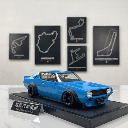 OTTO 1/18 Nissan Skyline 2000 GT-R (KPGC110) by LB-Works - Blue (OT1210)