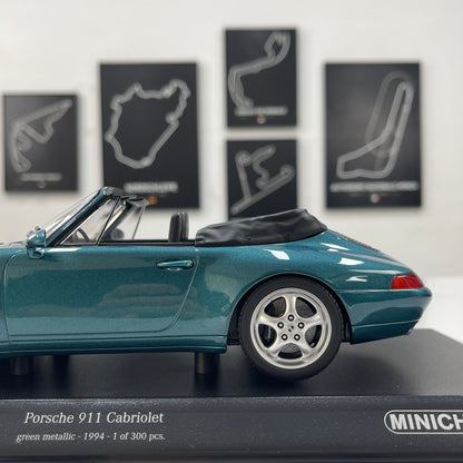 MINICHAMPS 1/18 Porsche 911 (993) Cabriolet – Metallic Green (155061132)
