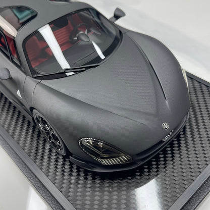 BBR 1/18 Alfa Romeo 33 Stradale Matte Black Carbon Fiber P18264GCH