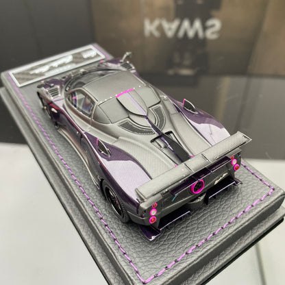 Adorno de coche PEAKO 1/43 Pagani Zonda Zun de edición limitada en carbono morado
