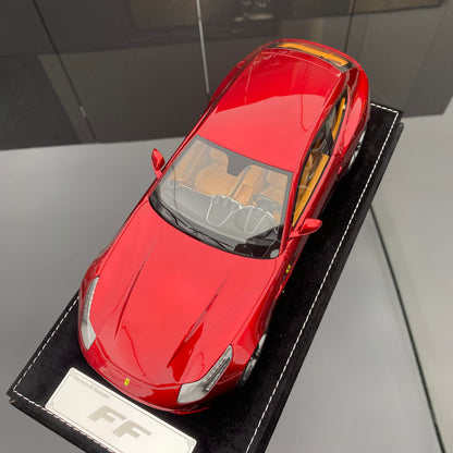 Ferrari FF HH MODEL 1/18, modelo de coche de simulación de edición limitada, color rojo metalizado estándar