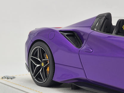 MR 1/18 Ferrari 488pista Convertible Special Edition Purple Car Model