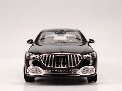 Norev 1/18 Mercedes-Benz Maybach S680C 2021 Red and Black Alloy Full Open Car Model NOR154