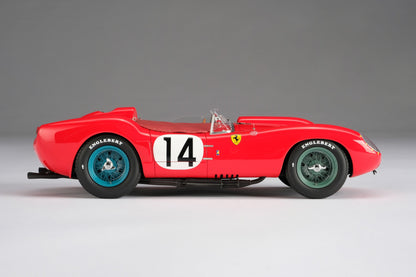 Amalgam 1/18 Ferrari 250TR 1958 Le Mans Champion Simulation Car Model