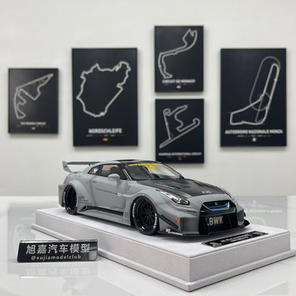 BBA MODEL 1/18 Nissan GTR 35GT-RR Fighter Gray Limited Edition Model Car