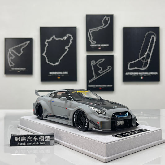 BBA MODEL 1/18 Nissan GTR 35GT-RR Fighter Gray Limited Edition Model Car