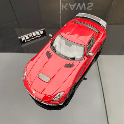 MINICHAMPS 1/18 Mercedes-Benz AMG SLS Black Series Aleación roja Modelo de coche de simulación totalmente abierto Colección de adornos