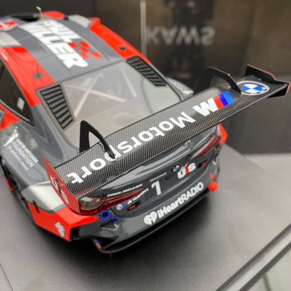 TOPSPEED 1/18 BMW M4 GT3 #1 Paul Miller Racing IMSA 2024 Sebring 12 Hrs Black Gray Red Paint Simulation Car Model