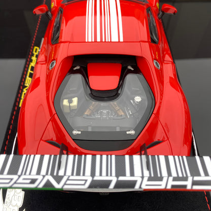 BBR 1/18 Ferrari 296 Challenge Track Edition Simulation Car Model Ornaments