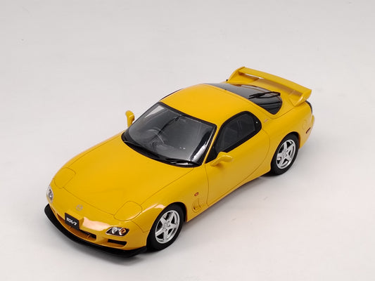 OTTO 1/18 Mazda RX7 FD TYPE R yellow simulation car model ornaments