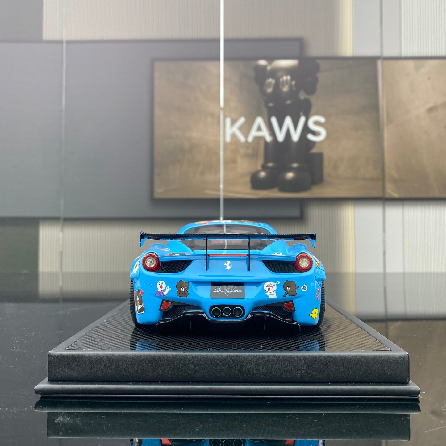 BBA MODEL 1/18 Ferrari 458 GT 1.0 Brown Bear Painting Car Model