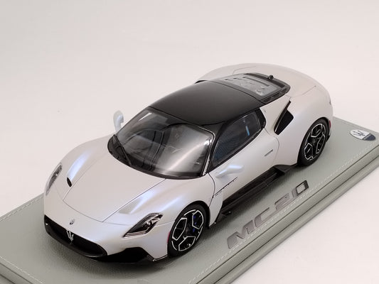 BBR 1/18 Maserati MC20 leather base white alloy model car HE180051ABBR