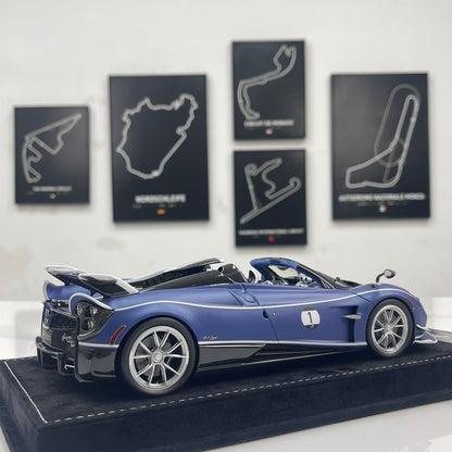 HH Model 1/18 Pagani Huayra – Matte Blue & Carbon Black (HH663)