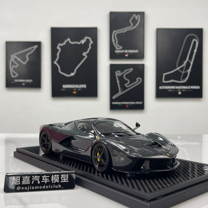 BBR 1/18 Ferrari LaFerrari Alloy Full Opening Carbon Fiber Leather Case Version Black BBR182244CH