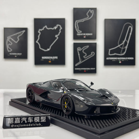 BBR 1/18 Ferrari LaFerrari Alloy Full Opening Carbon Fiber Leather Case Version Black BBR182244CH