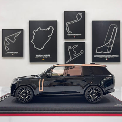 BBA MODEL 1:18 Land Rover Range Rover Autobiography — Black & Gold