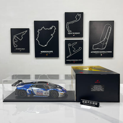 Spark 1/18 Lamborghini Huracán GT3 EVO 2 – 2025 Spa 24 Hours Winner (No. 63, Blue Livery) – 18SPA2025