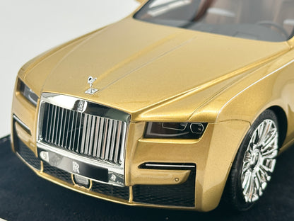 HH Model 1/18 Rolls-Royce Ghost Gold Limited Edition Simulation Car Model