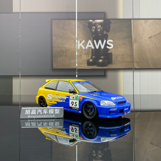 MOTORHELIX MH 1/18 Honda Civic Type R(EK9) alloy full-open simulation model