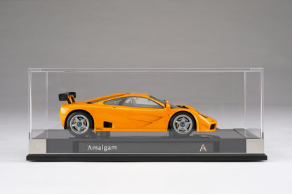 Amalgam 1/18 McLaren F1LM yellow simulation car model birthday gift ornament