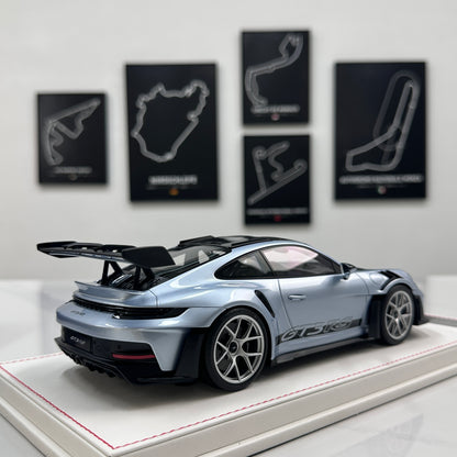 GH MODEL 1/18 Porsche 992 GT3RS Ice Blue Limited Edition Model Car