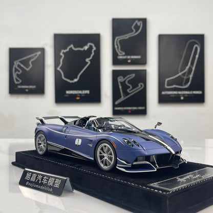 HH Model 1/18 Pagani Huayra – Matte Blue & Carbon Black (HH663)